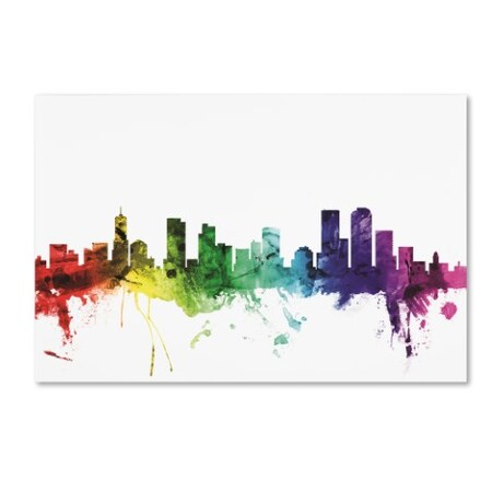 Trademark Fine Art Michael Tompsett 'Denver Colorado Skyline II' Canvas Art, 12x19 MT01262-C1219GG